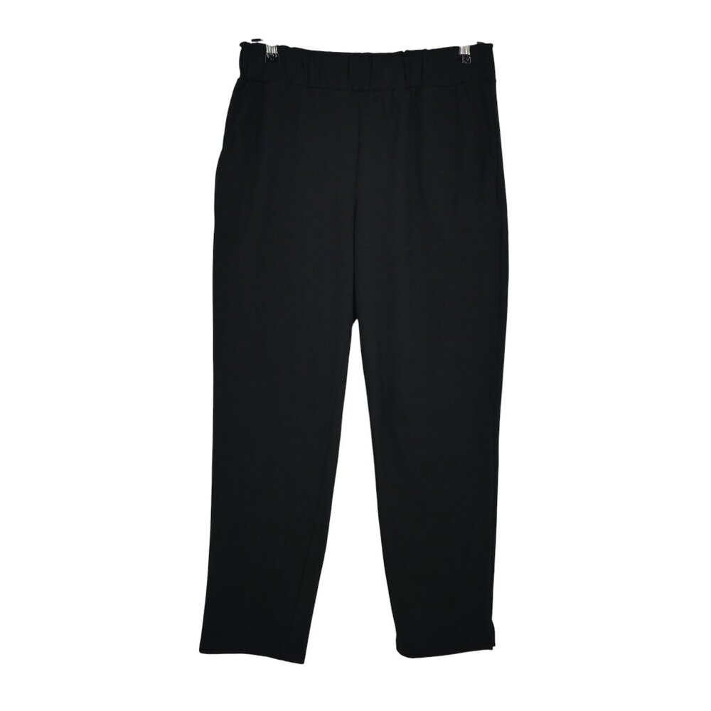 Joie Black Stretch Knit Pull On Crop Pants Trousers Womens Medium